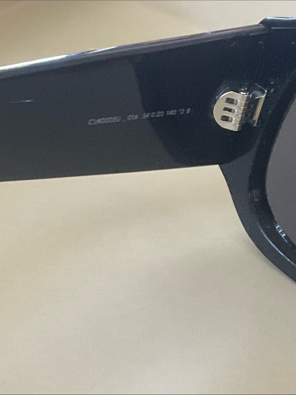 Celine Round Oversized Black Sunglasses with Gold Logo - Picture 7 of 7